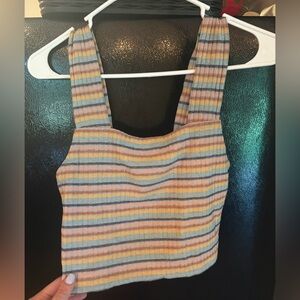 American Eagle Outfitters Striped Crop Top - Multicolor